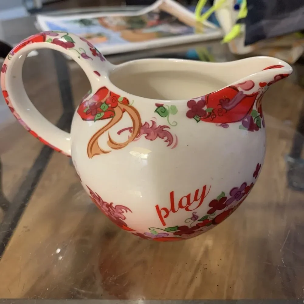 RED HAT Society Paul Cardew 2004 Official License Creamer Formal Pattern Purple